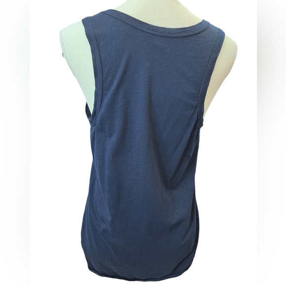 J.Crew Navy Blue Studded Tank Top Cotton Sleeveless Scoop Neck Size M - Picture 3 of 6